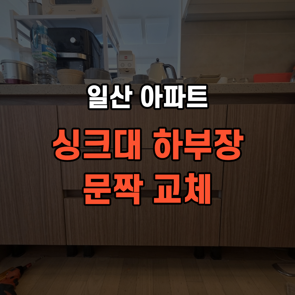 일산 아파트 싱크대 도어 문짝 교체 진행 방식